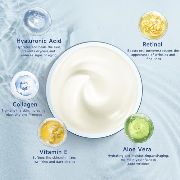 Retinol Cream for Face, Collagen Neck Creams for Tightening and Firming, Anti Ag - Picture 5 of 9